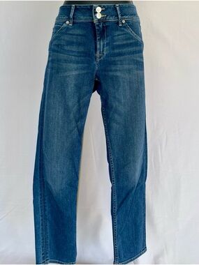 Hudson Jeans Women's signature button flap Union Jack Straight-Leg Denim